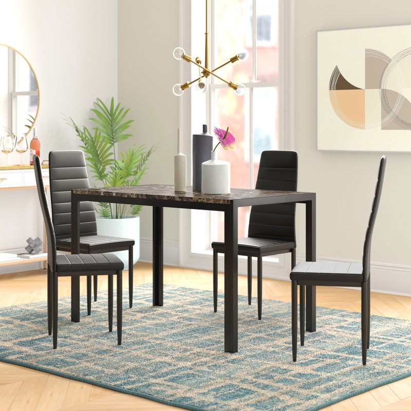 Ensemble repas pour 4 personnes Blomquist, Marron, Noir