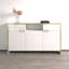 Buffet 57,3 po Glam avec finition ultrabrillante-123169705