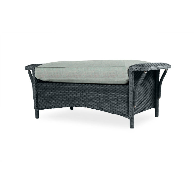 Nantucket Outdoor Ottoman, Demo Mist, Pewter