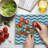 Ambesonne Nautical Cutting Board Large Size Fish Shell Ahoy Chevron Multicolor