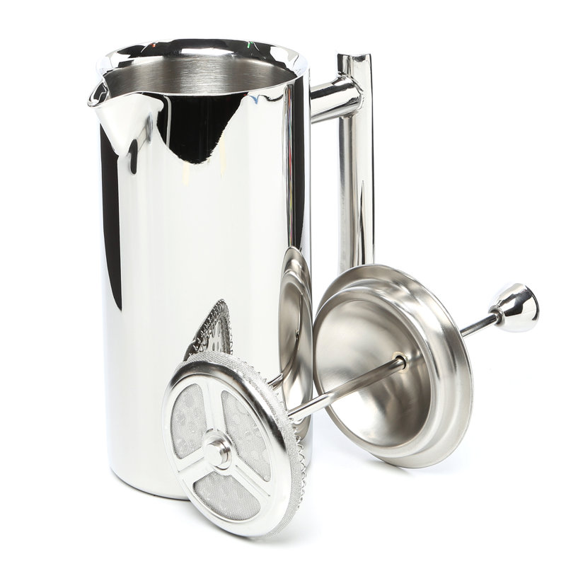 Presse française en acier inoxydable poli Frielling, 17 oz