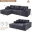 Modern L-shaped Sectionals, Grey Foam Upholstered, Ideal For Spacious Living Rooms