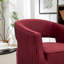 Fauteuil demi-tonneau pivotant en velours de 27,6 po Fumiyo-1882446104