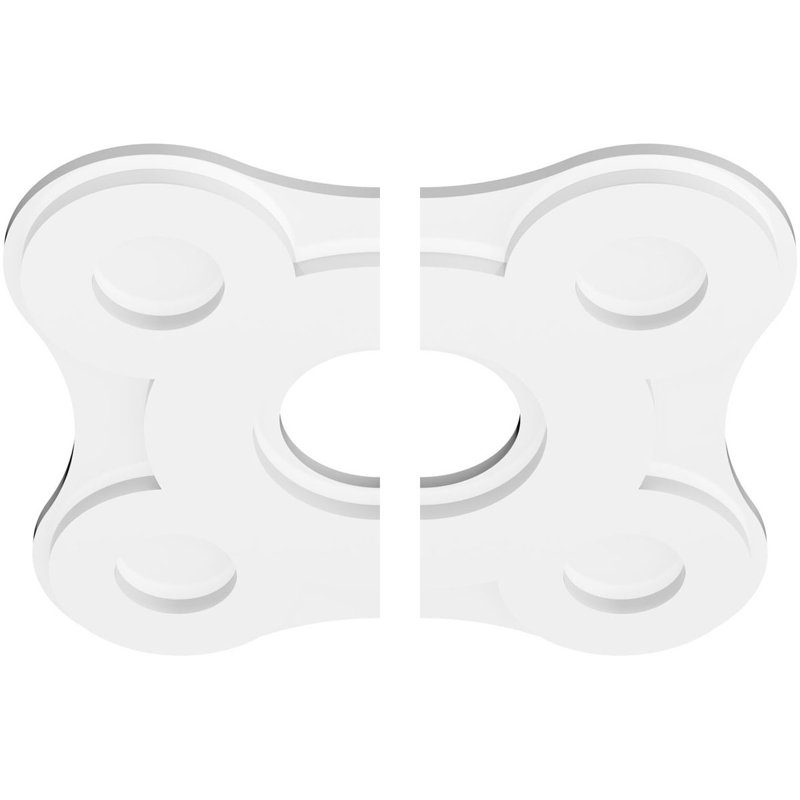 Médaillon de plafond contemporain en PVC de qualité architecturale de 18 po x P 5 po x P 6 1/4 po x P 1 po