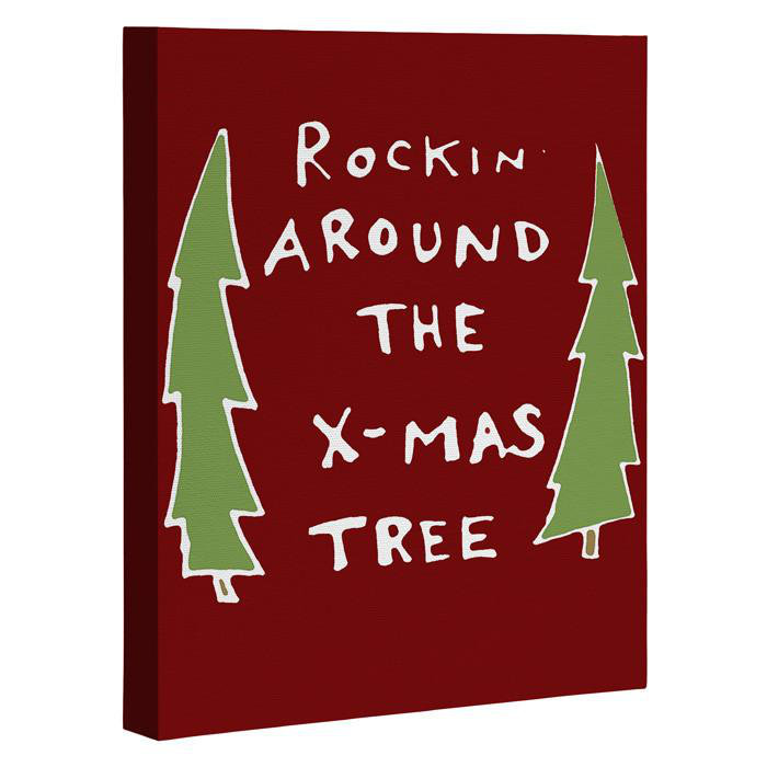 « rockining around the xmas tree », reproduction d’impression, H 10 po x l 8 po, Toile tendue