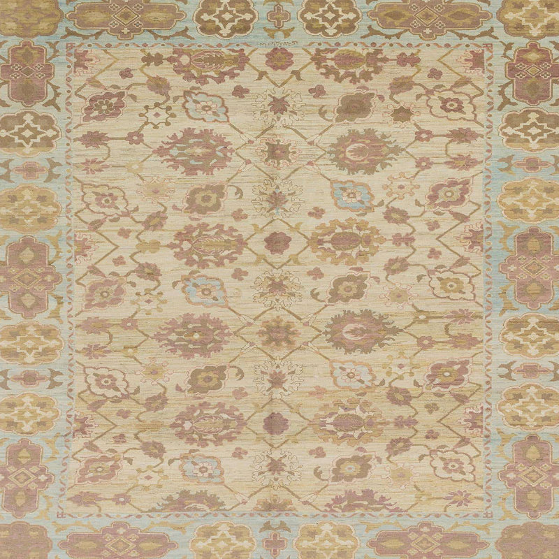 Abstract Indoor Rug, Square 4'