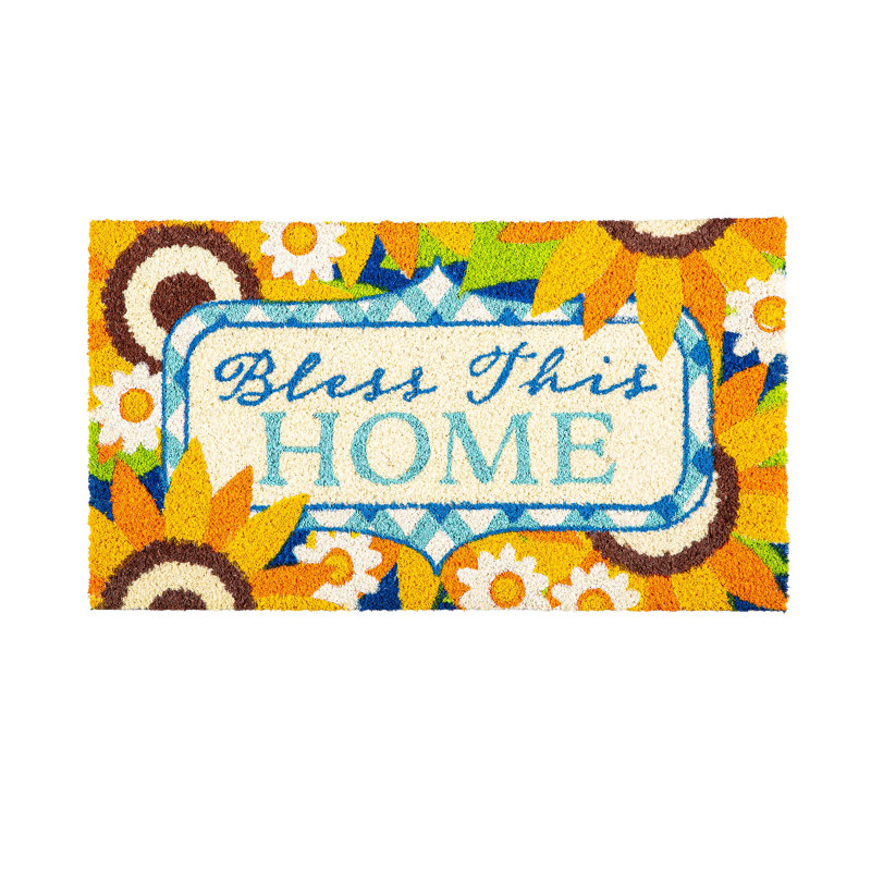 Bless this Home Sunflowers Mat
