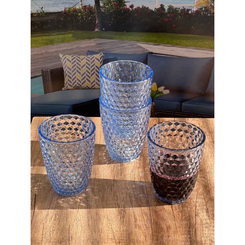 Verre à boire en acrylique Calera, Bleu, Verre à vin