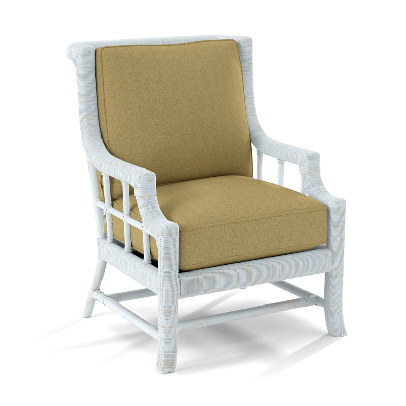 Lafayette Armchair, Bisque, White Performance Fabric; 0851-94