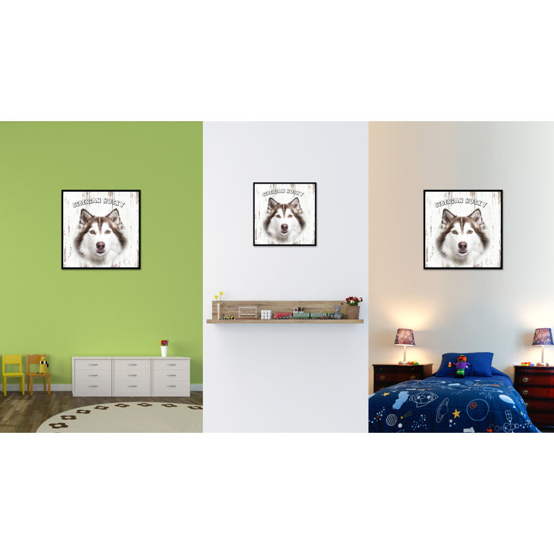Husky sibérien, reproduction sur toile, 15 x 15