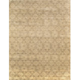 Modern Hand Knotted Wool Geometric Area Rug in Beige