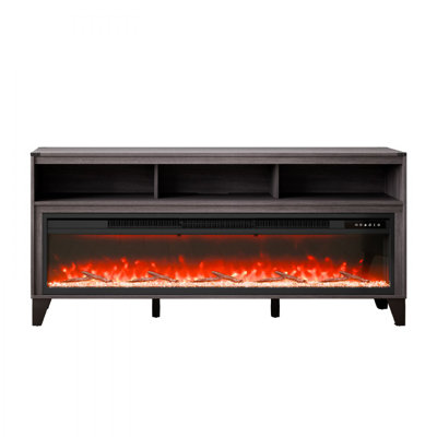 Raceloma Walnut Finish TV Stand (w/ LED)