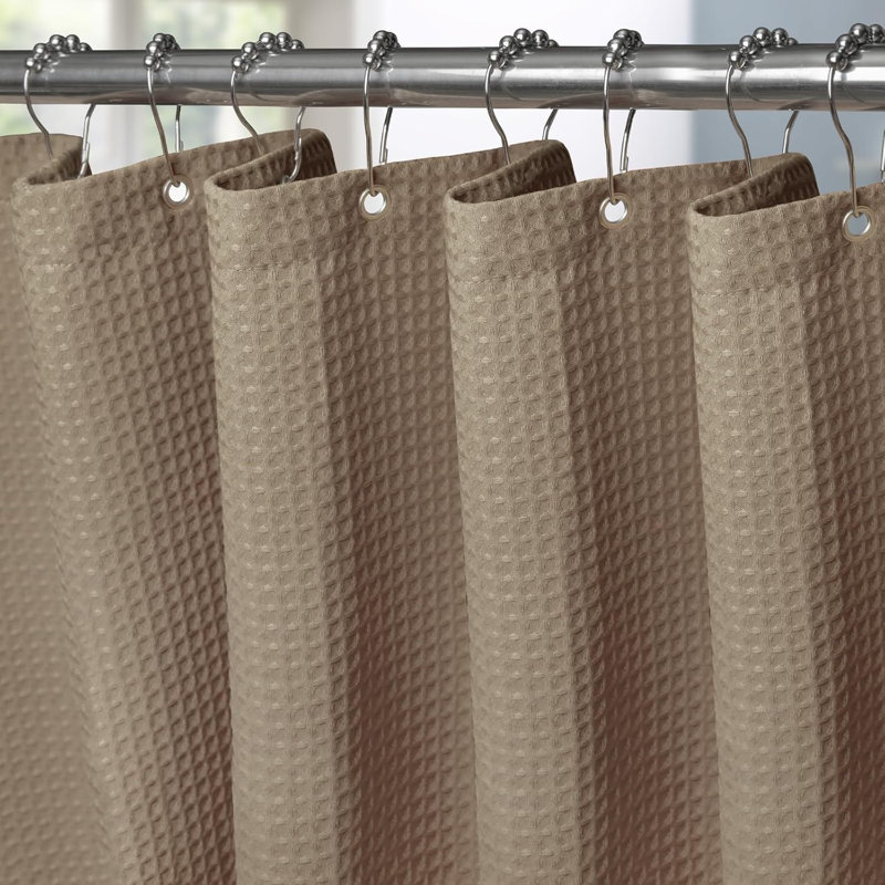 Rideau de douche Waffle Weave, H 72 po x l 72 po, Kaki