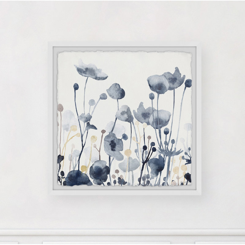« fleur blues »-cadre photo, reproduction d’art sur papier, H 32 po x l 32 po x P 1,5 po