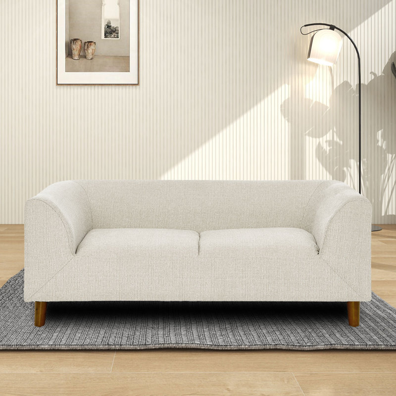 Canapé pour chien avec pattes en bois Minimalist, Beige