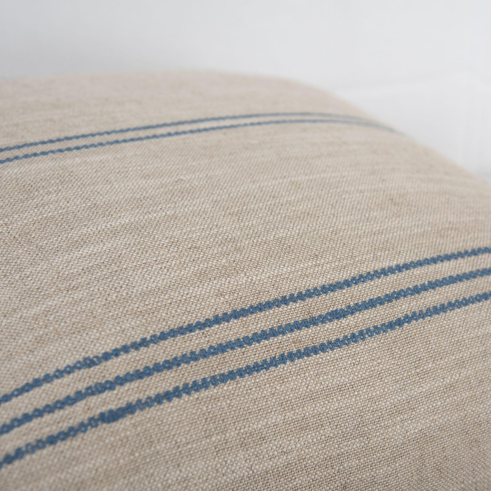20" x 20" Linen Throw Pillow, Polyester, Natural Blue