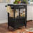 Sariol Granite Top Wood Kitchen Cart with Storage-547138410