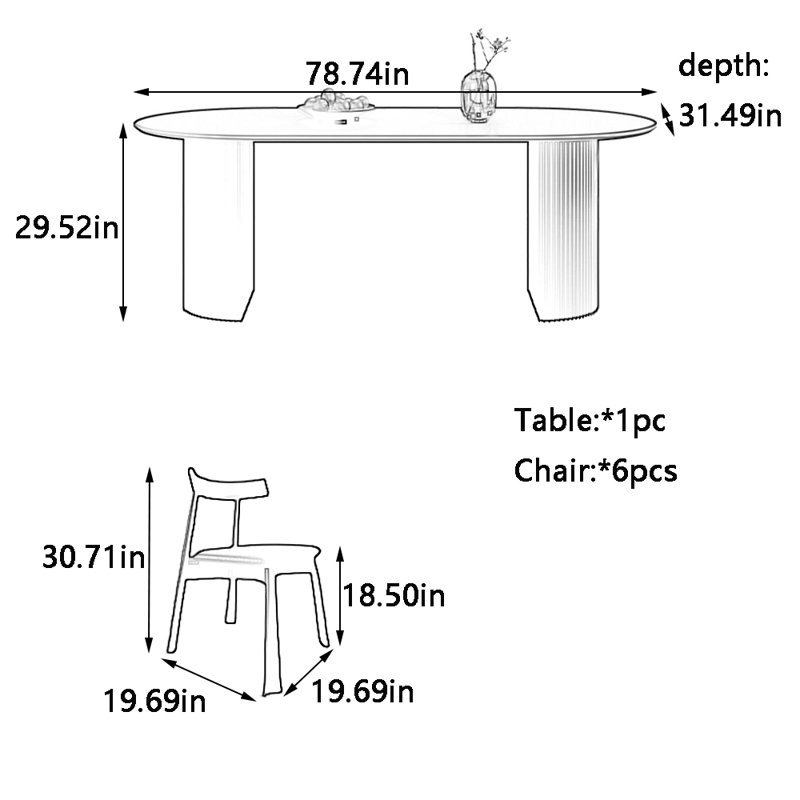 Colston, 29.52"H x 78.74"L x 31.49"W