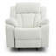 Élégant fauteuil inclinable blanc avec accoudoirs rembourrés-89979340