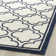 Ammundsen Geometric Area Rug in Ivory/Navy