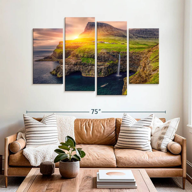 Gasadalur Village Cliff, H 42 po x l 68 po