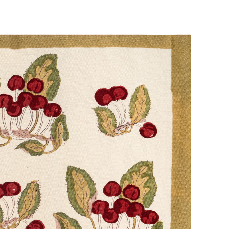 Cherry Cotton Floral Tea Towel