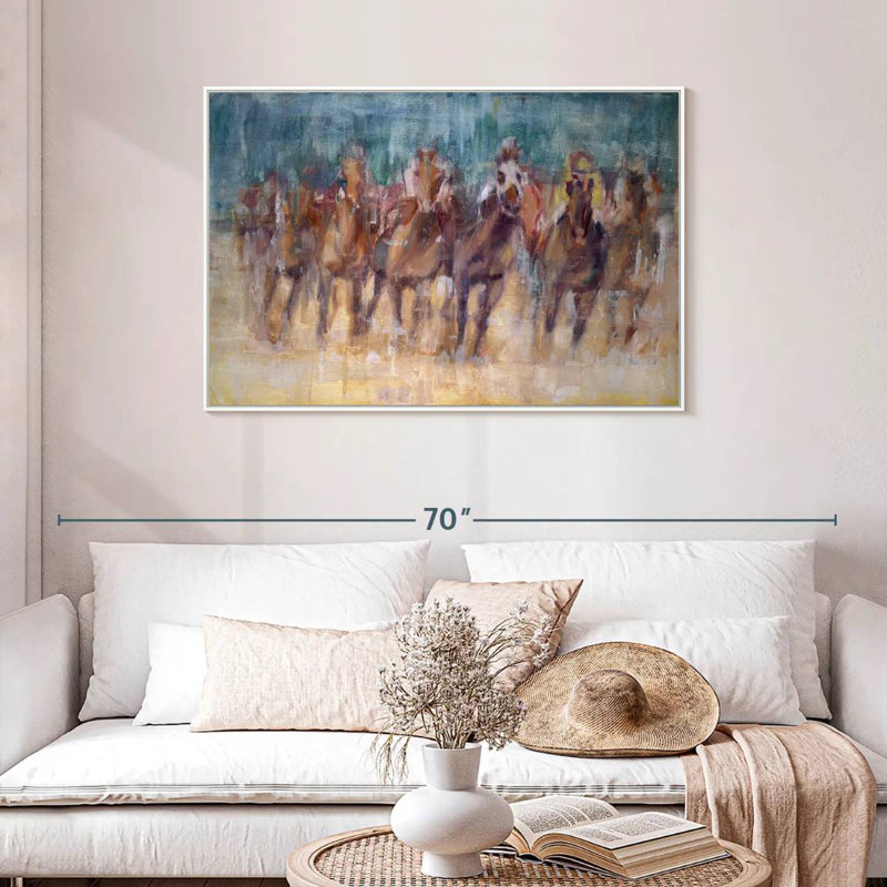 Final Sprint, Floating Frame Gold, 40" X 27"