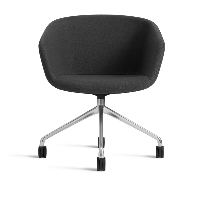Chaise de travail hôte en velours tempête, Maharam - fusion avec panda