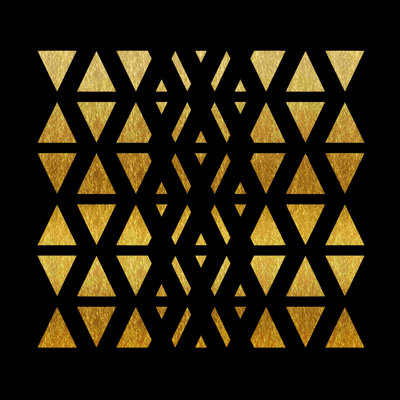 " Gold Black Triangle Pattern 2 "