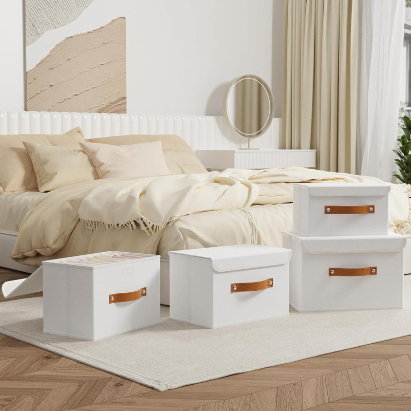 Brayden Studio Box, 30cm H x 30cm W x 45cm D, White