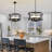 4-Light 20 inch Dimmable Farmhouse Drum Chandelier with Cylinder Glass Shade, Convertible Semi-Flush Mount Light-651278902