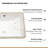 Modern Rectangular Sink, Undermount Bathroom Ceramic Sink With Overflow