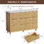 Commode double l 6 po à 6 tiroirs