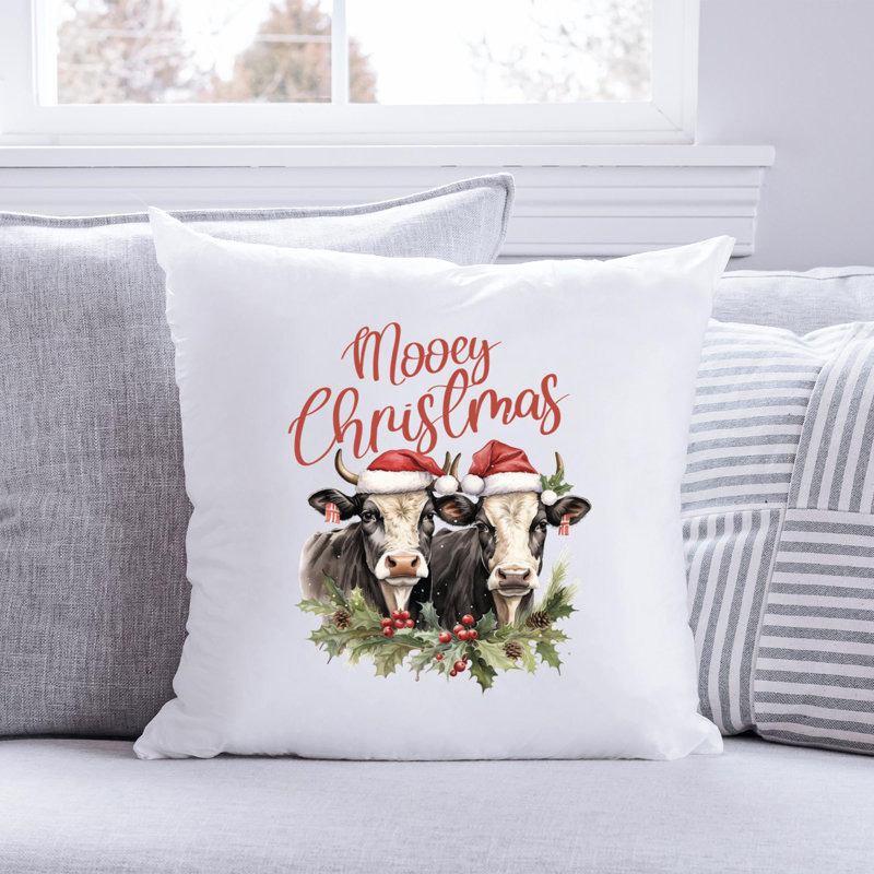 Coussin en polyester Christmas Farm_1, 14 po x 14 po