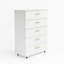 Commode 5 tiroirs avec poignées - Armoire de rangement moderne