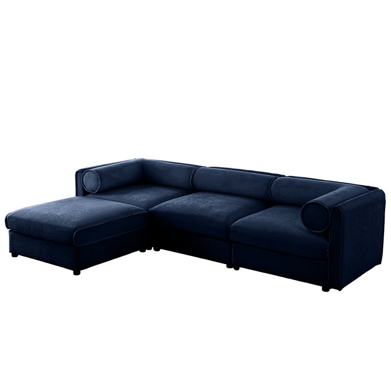 Luxueux chenille avec rangement caché pour 3 personnes, texture douce et élégante 3 en bleu, Bleu