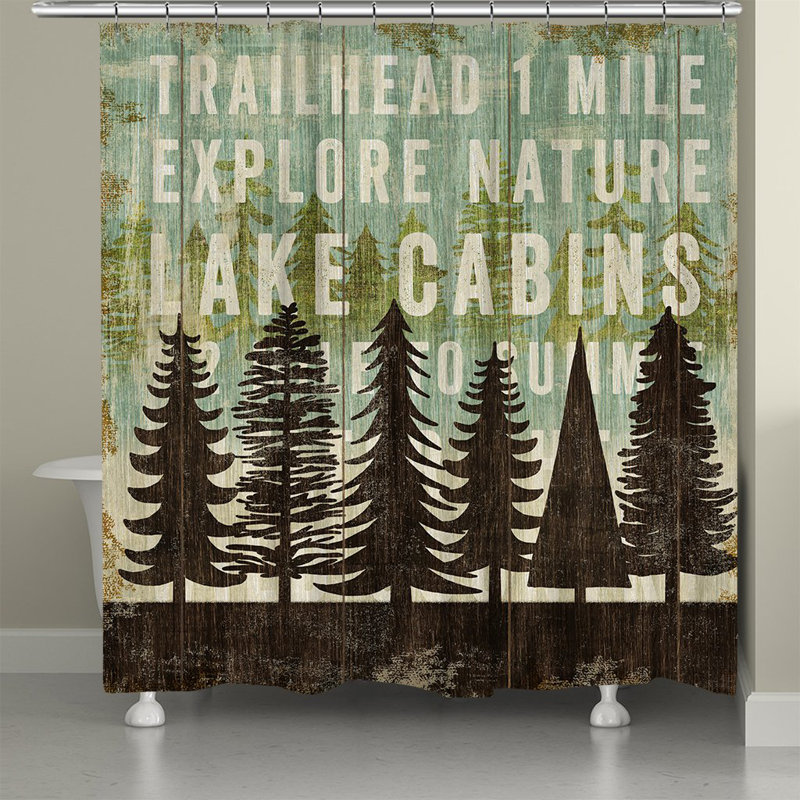 Rasen Explore The Trails Shower Curtain
