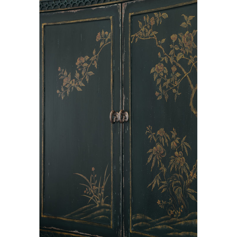 Charleston Green Maple Veneer Two-Door Accent Cabinet