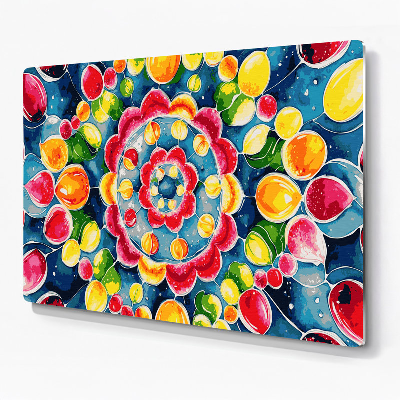 Desserts, gelées de fruits, art mural en métal brun, H 12 po x l 18 po