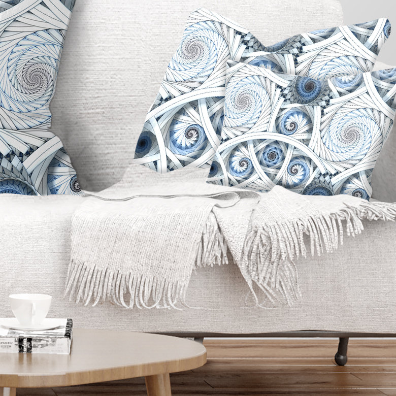 Abstract Abstract Spiral with Fractal Art Pillow, Rectangular, 12" x 20"