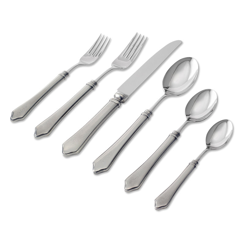 Violetta 6 Piece 18/10 Stainless Steel Flatware Set, Service for 1