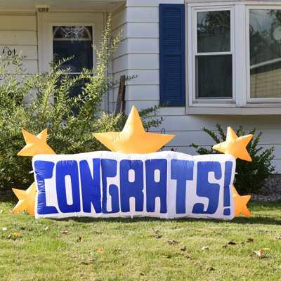 Inflatable Party Decoration Congrats Star Banner for Graduation, 8 ft