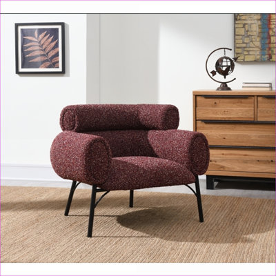 Chaise d'appoint rembourrée avec pieds en bois, chaise simple pour chambre à coucher et salon