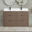 Meuble-lavabo double 55 po avec plateau en quartz Aria