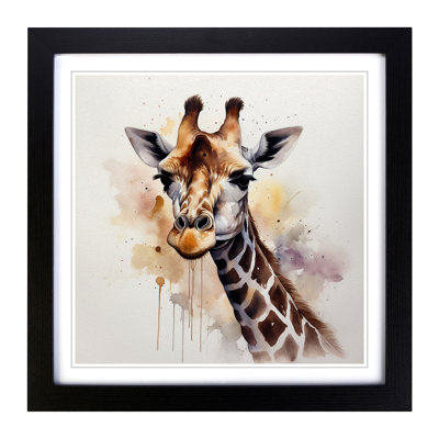 Giraffe Watercolour No.1 - Framed Print