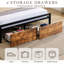 Cadre de lit moderne pour chambre à coucher, chambre d'amis, cadre de lit de chambre à coucher 1 pièce avec 2 tiroirs, lit à lumières DEL avec station de charge-1097263622
