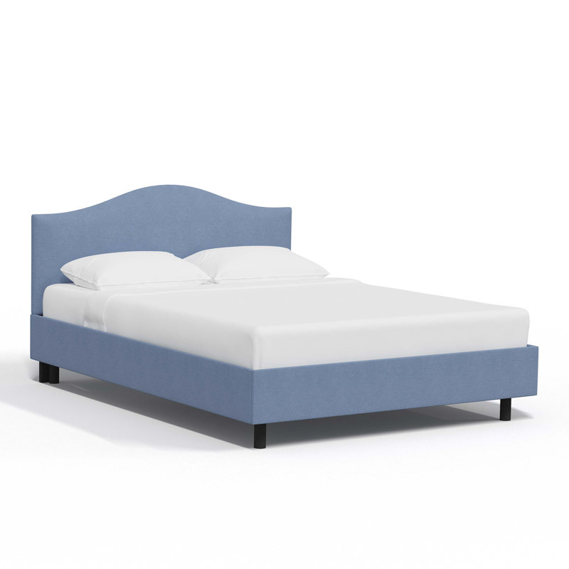 Eaucourt Upholstered Platform Bed, Classic Denim Linen, Full