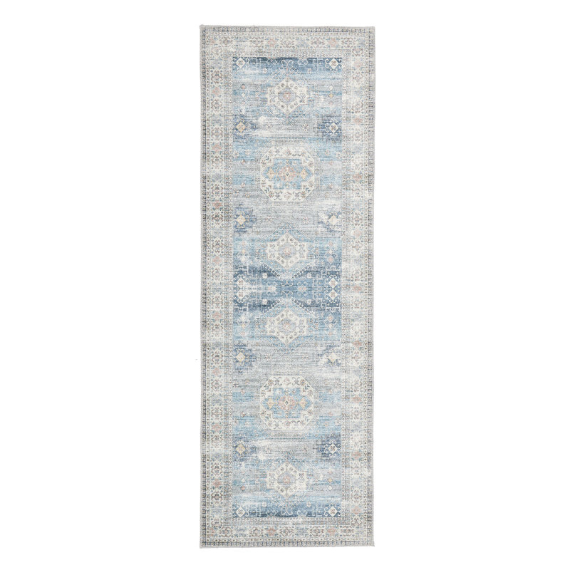 Vintage Look Chenille Machine Printed Area Rug, Runner 67 x 200 cm