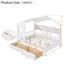 Lit pour enfants avec 2 tiroirs et tablette de rangement-616753964