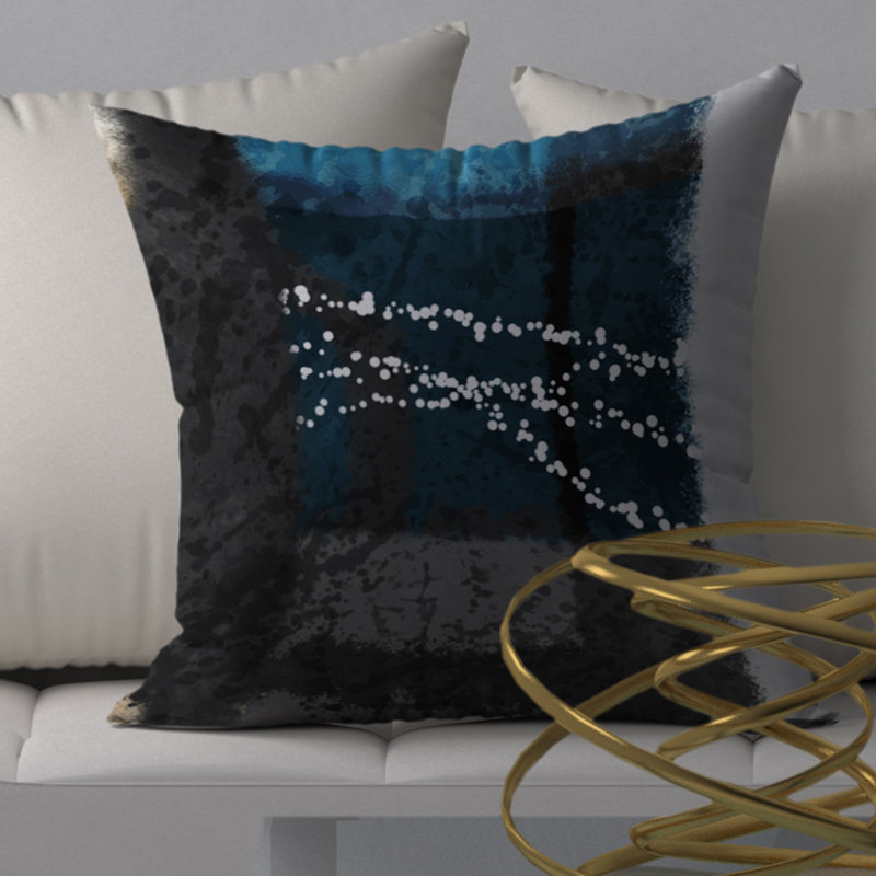 Abstract Reversible Throw Pillow, 24" x 24"